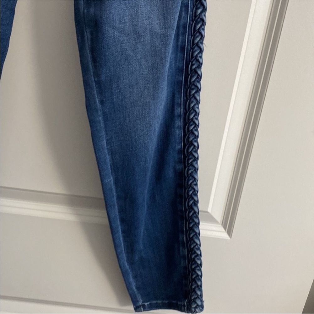 Judy Blue Braided Detail Relaxed Fit Skinny Leg Jeans - Picture 5 of 11